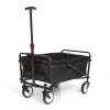 Compact Outdoor Folding Utility Wagon;  Black