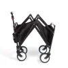 Compact Outdoor Folding Utility Wagon;  Black