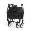 Compact Outdoor Folding Utility Wagon;  Black