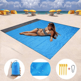 1pc Outdoor Camping Picnic Mat; Oxford Cloth Portable Mat; Folding Waterproof Moisture-proof Mat For Beach (Color: Army Green, size: 43.7)
